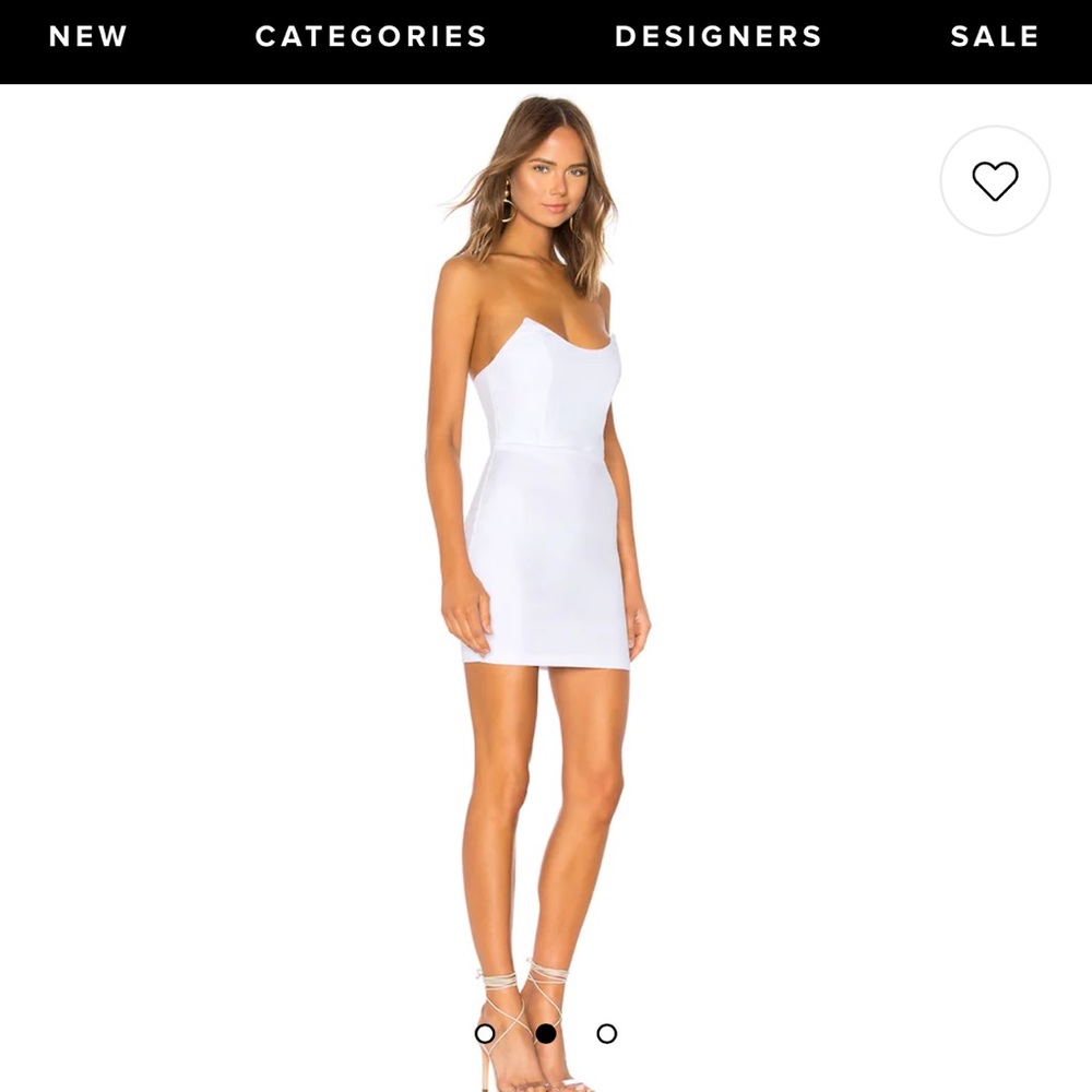 Stevie Sweetheart Mini Dress in White - superdown